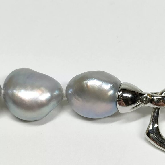 Jewelry Necklace Pearl Silver Grays 438648 - Picture 7 of 9